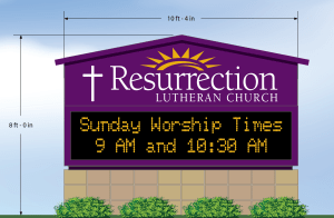 Sign with worship Times cropped