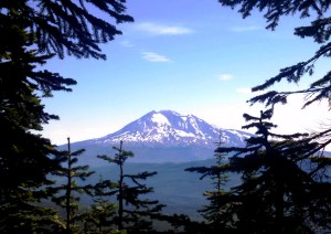 Hiking towards Mt. Adams