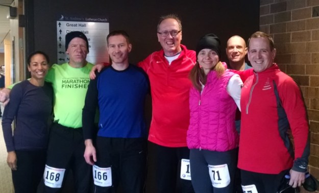 Preparing to race, Shannon is in pink vest